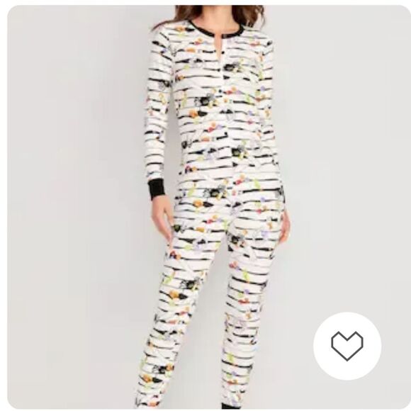 Old Navy Halloween Mummy Treats Spiders Witch Women's One Piece PJ Size Medium - Picture 4 of 13